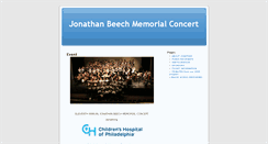 Desktop Screenshot of jonathanbeechmemorialconcert.org